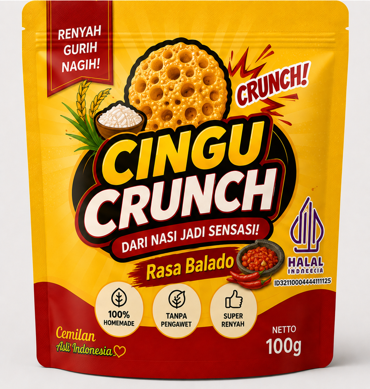 Kerupuk Cingu Balado